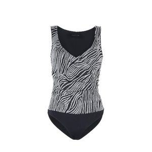Patrizia Pepe Sera Zebra Print Bodysuit